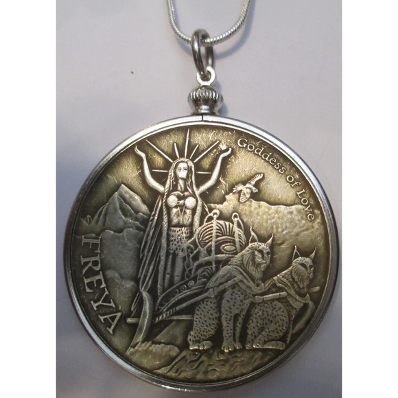 NEW-Norse Gods Freya & Odin Necklace, Two Necklaces in One - Picture 1 of 7